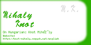 mihaly knot business card